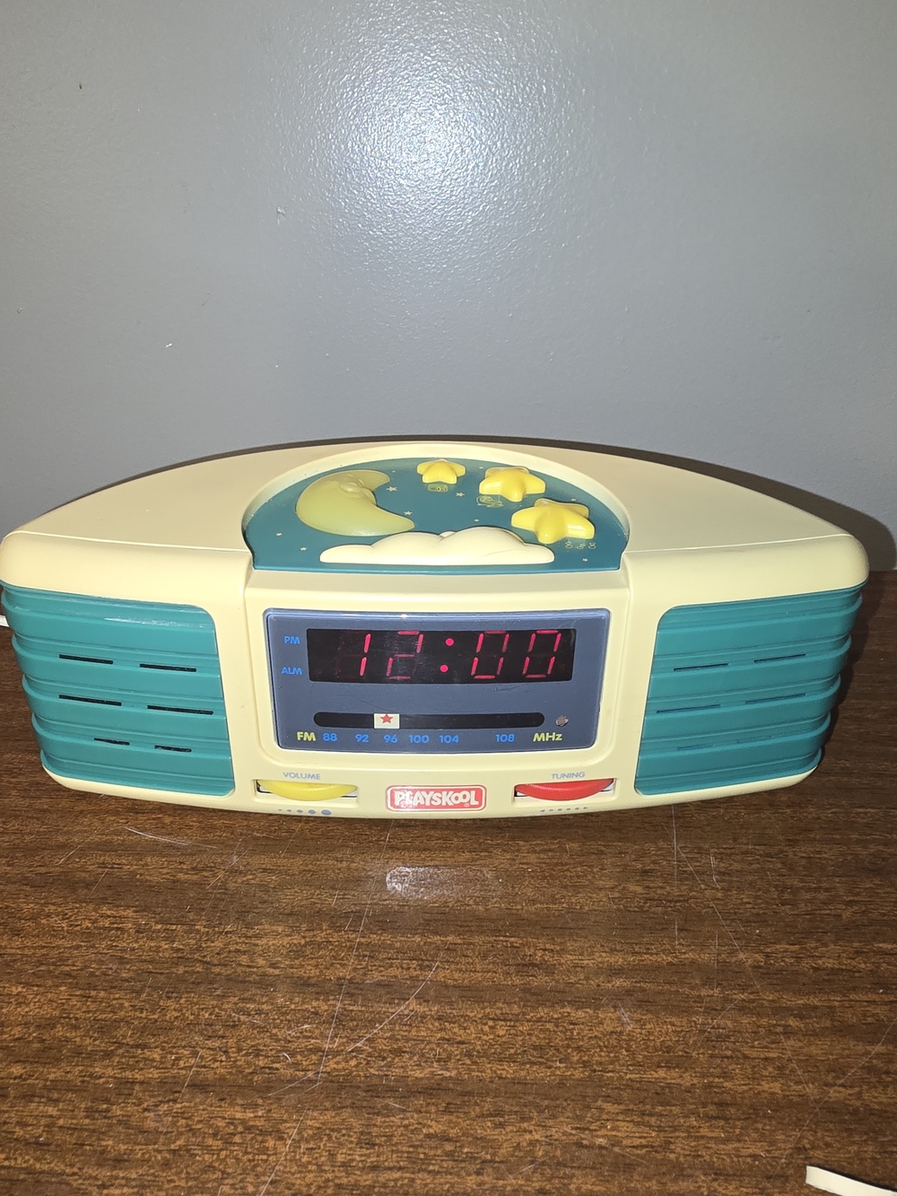 Vintage 1997 Playskool Sleepy Sounds Lullaby PS-370 Alarm Clock Radio Works
